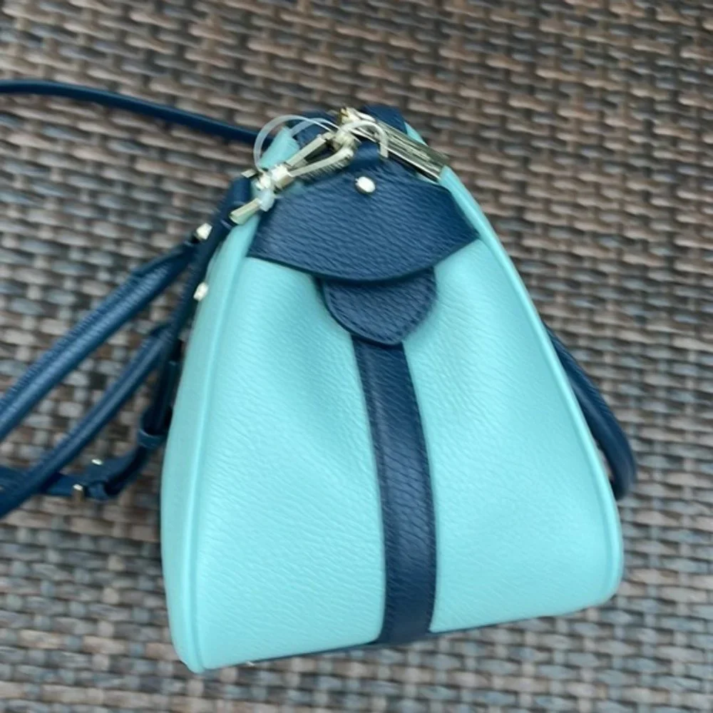 Kate Spade Colorblock Pebbled Leather Mimi Satchel Aphrodite - Picture 14 of 16